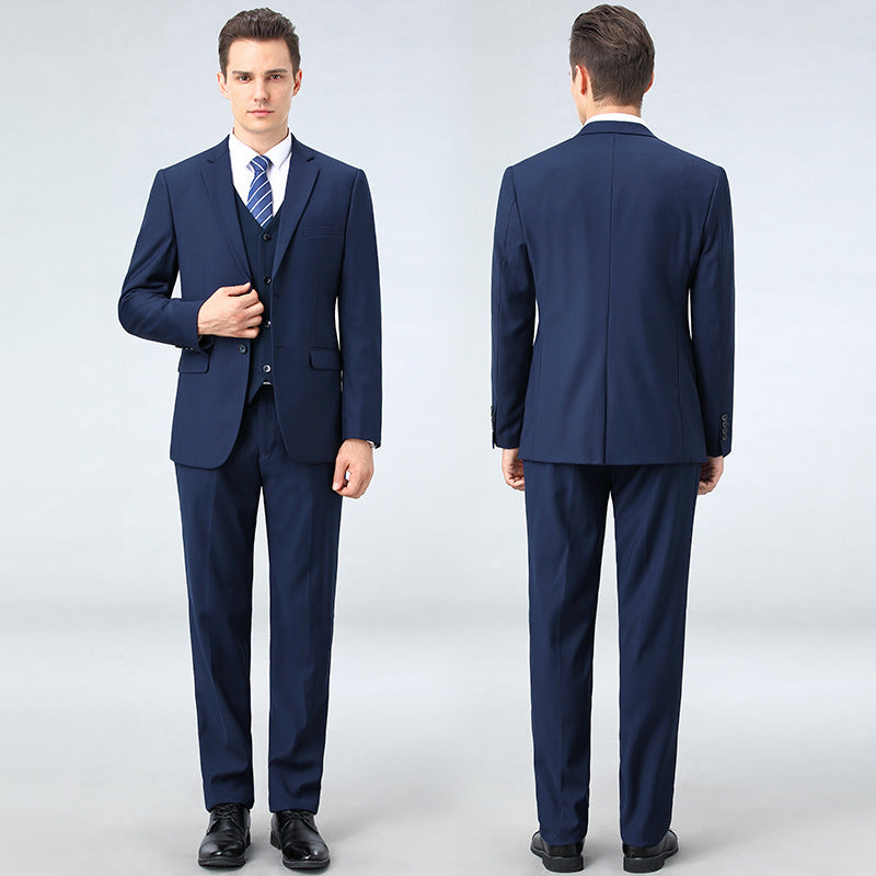 Classic Wool Blend Mens Three Piece Suit