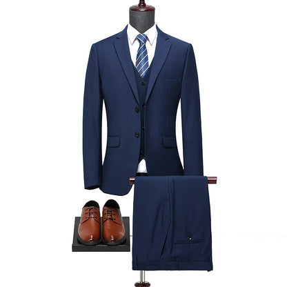 Classic Wool Blend Mens Three Piece Suit