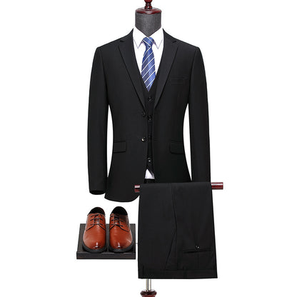 Classic Wool Blend Mens Three Piece Suit