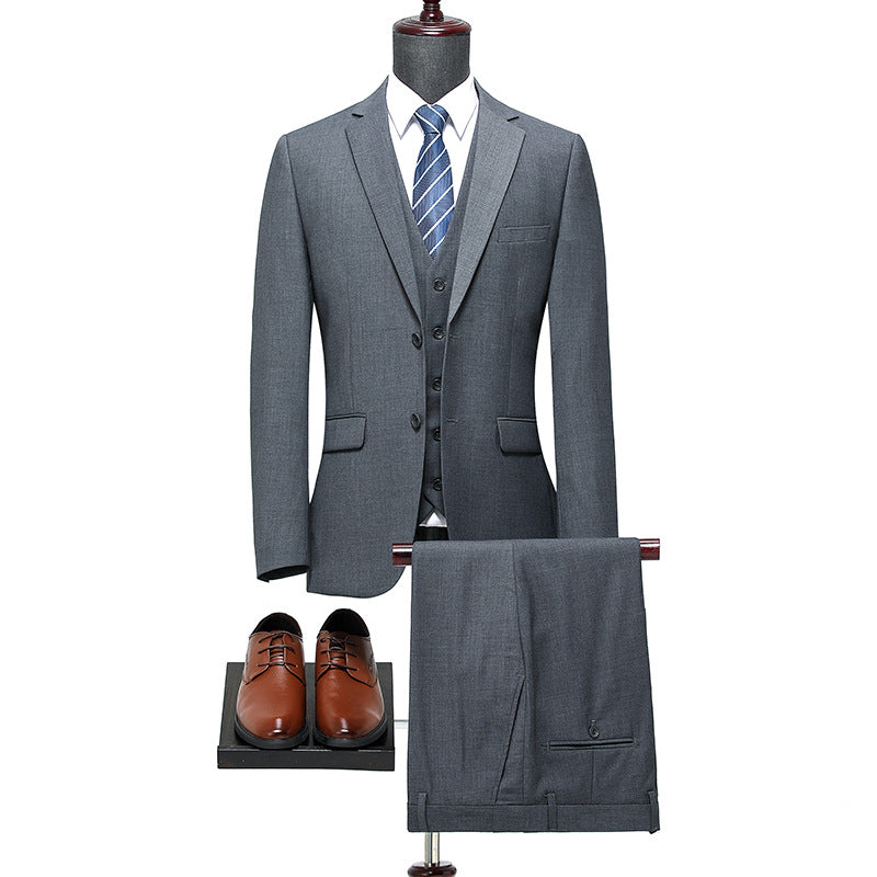 Classic Wool Blend Mens Three Piece Suit