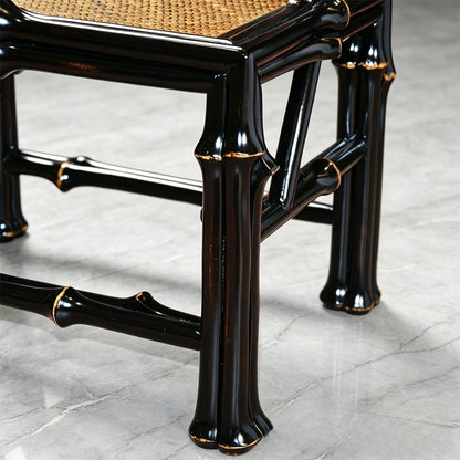 Classical Bamboo Stool with Backrest