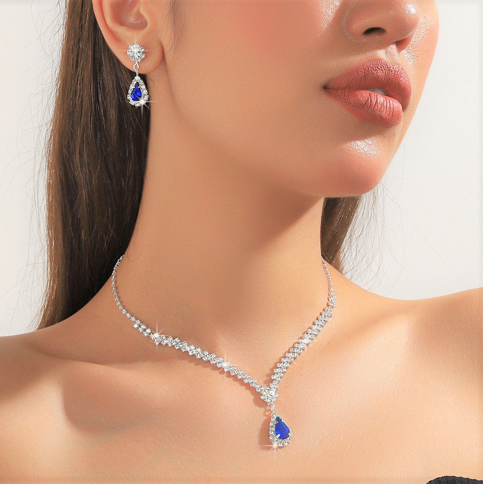Claw Chain Necklace Earrings Set