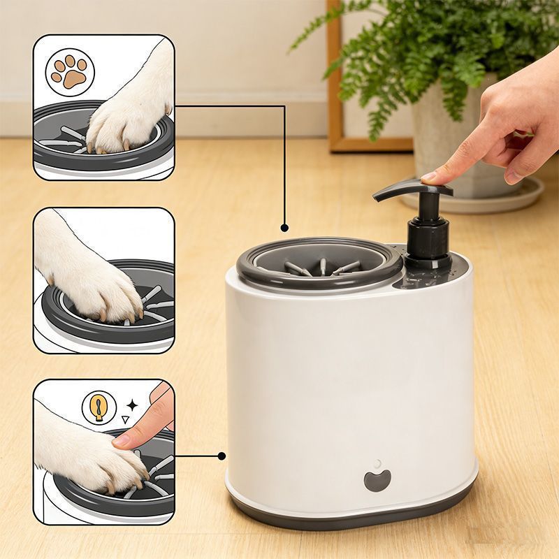 Claw-shaped foot cleaning cup