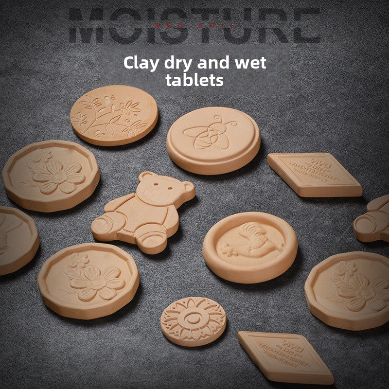 Clay Dry and Wet Tablets Round