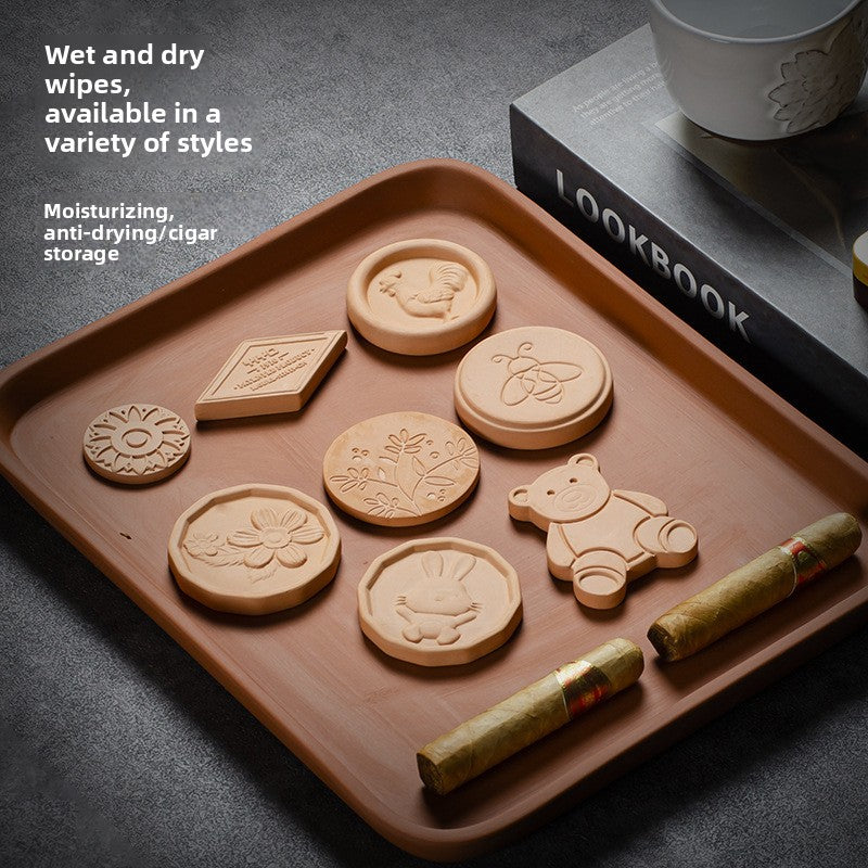 Clay Dry and Wet Tablets Round