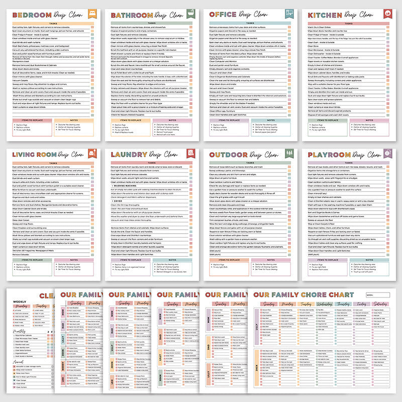 Cleaning Schedule Book