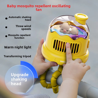 Clip-On Bladeless Stroller Fan with Rechargeable Battery