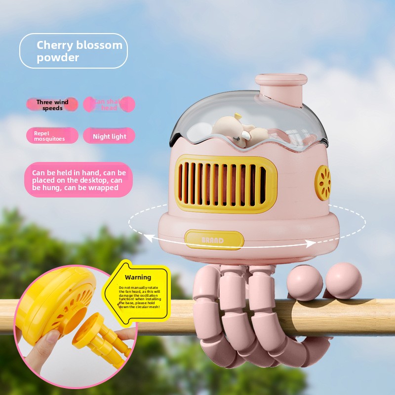 Clip-On Bladeless Stroller Fan with Rechargeable Battery
