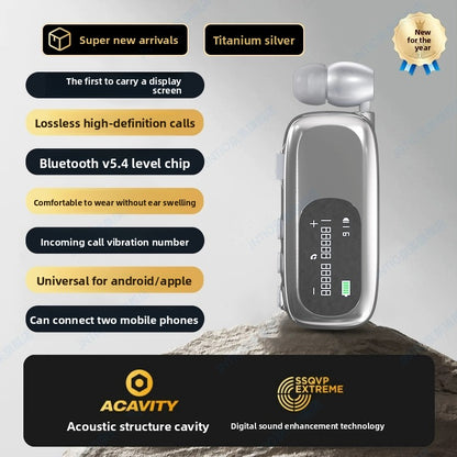 Clip-On Bluetooth Headset with Noise Cancellation