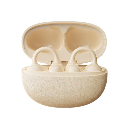 Clip-On Bone Conduction Bluetooth Earphones with Digital Display