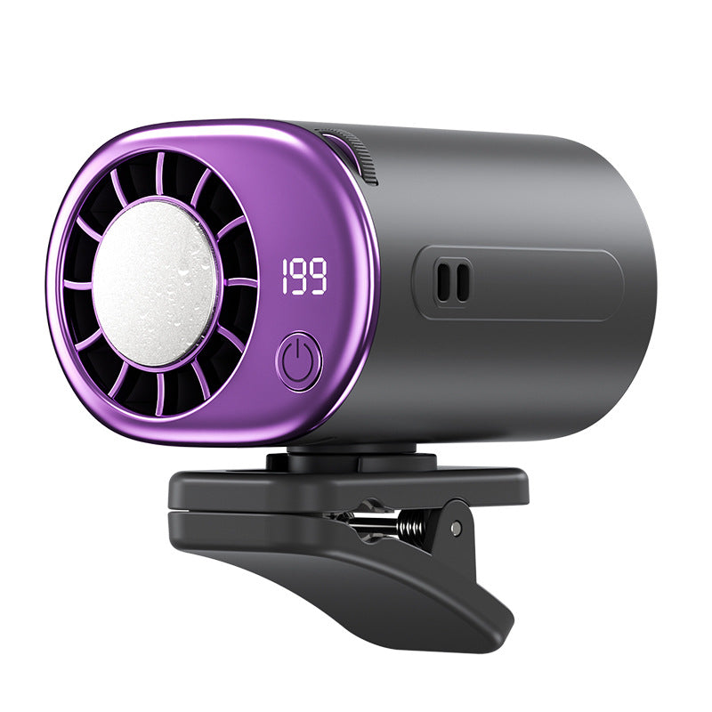 Clip-On Fan for Outdoor Use, Small Portable Desktop Semiconductor Cooling Mini Waist-Hanging Fan