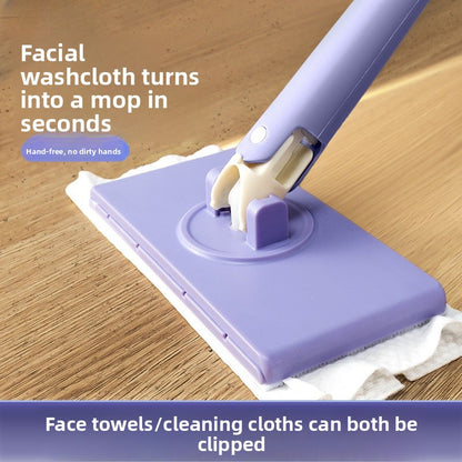 Clip-On Microfiber Cleaning Mop for Bathroom and Floor