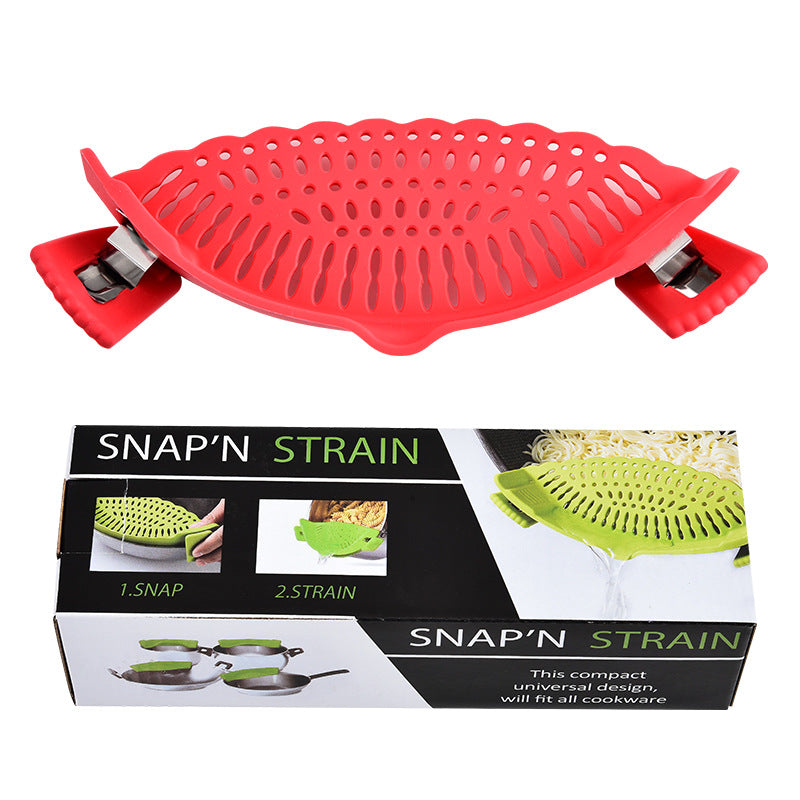 Clip-on Silicone Pot Drainer Filter