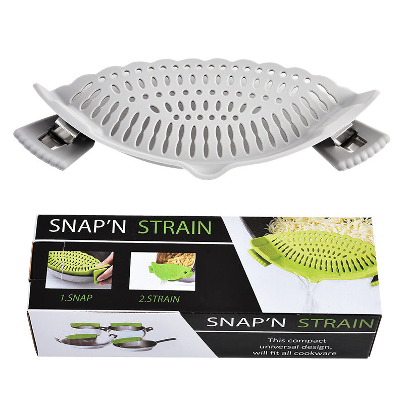 Clip-on Silicone Pot Drainer Filter