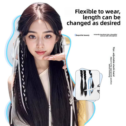 Clip-on Synthetic Hair Ponytail with Ribbon