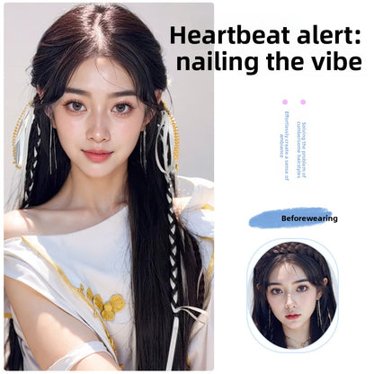 Clip-on Synthetic Hair Ponytail with Ribbon