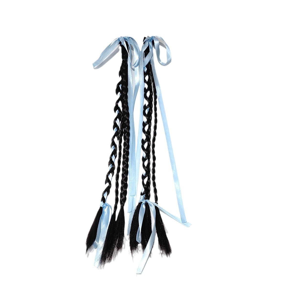 Clip-on Synthetic Hair Ponytail with Ribbon