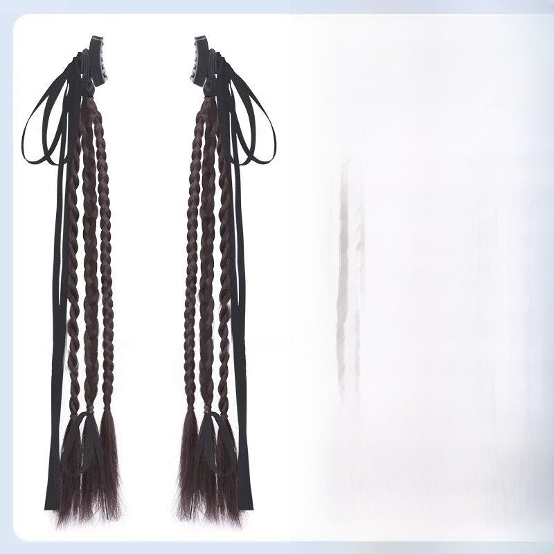Clip-on Synthetic Hair Ponytail with Ribbon