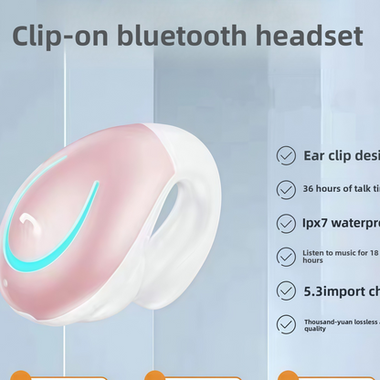Clip-On Wireless Bluetooth Headset