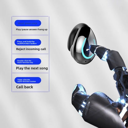 Clip-On Wireless Bluetooth Headset