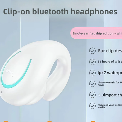 Clip-On Wireless Bluetooth Headset