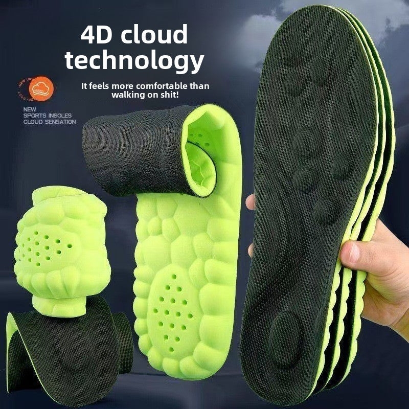 Cloud-shaped massage insoles