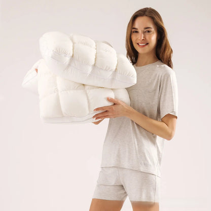 Cloud-shaped Puff Pillow, Pineapple-shaped Pillow, Home-use Single-person High-resilience Fluffy Pillow Core, Cervical-support Pillow