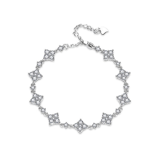 Clover Moissanite Bracelet