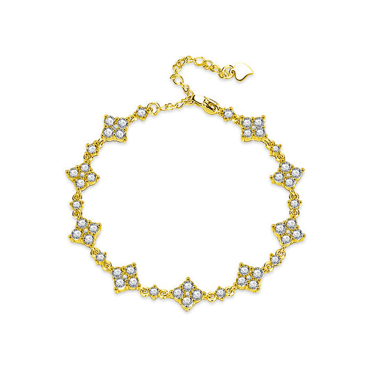 Clover Moissanite Bracelet