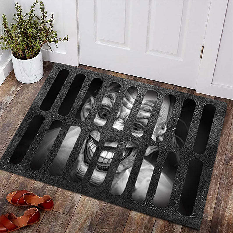 Clown grimace floor mat
