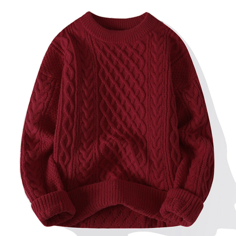 Coarse-hemp knitted sweater