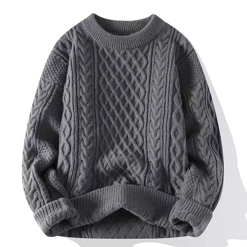Coarse-hemp knitted sweater