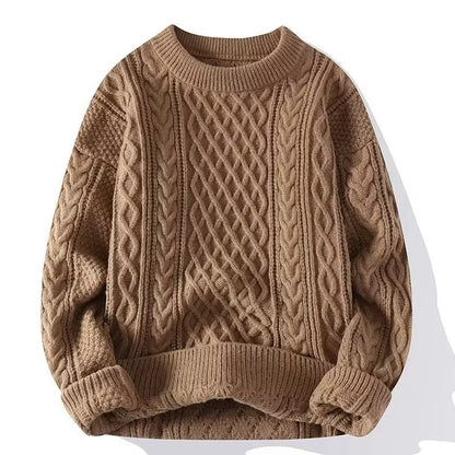 Coarse-hemp knitted sweater