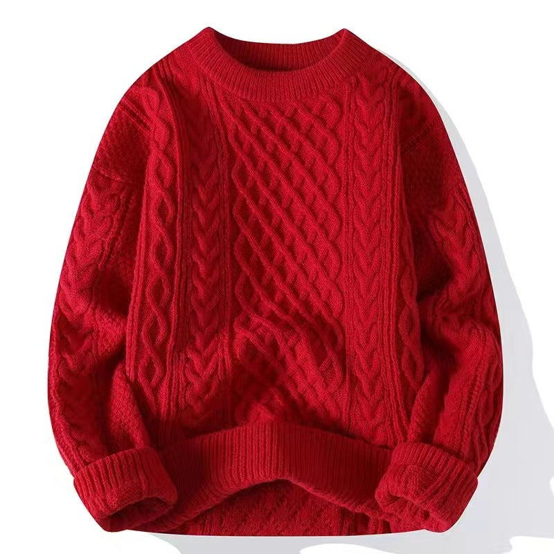 Coarse-hemp knitted sweater