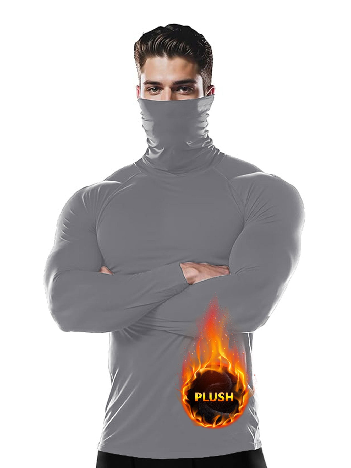 Coated fleece jacket with a hood