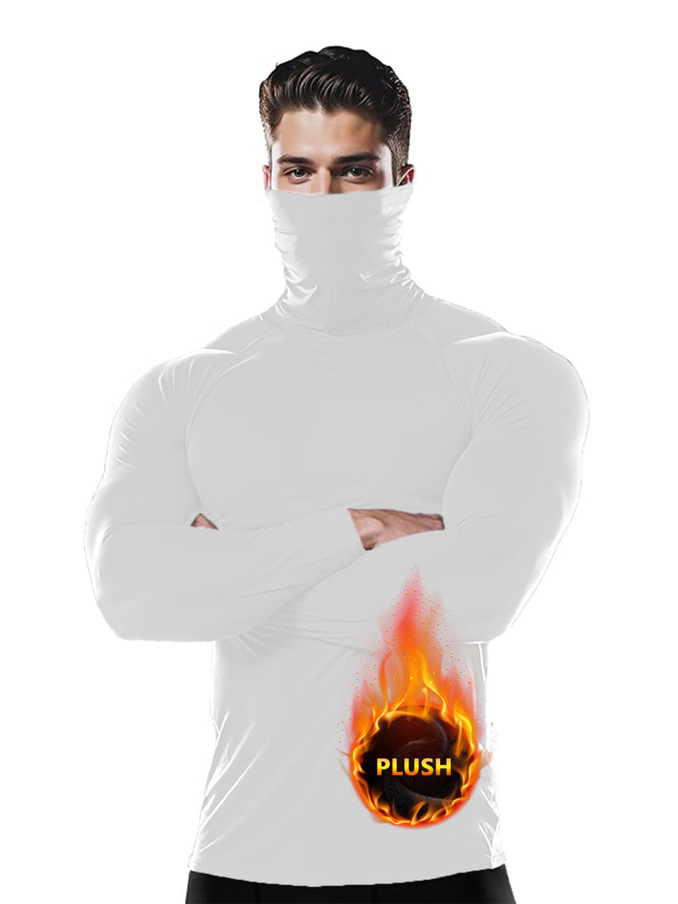 Coated fleece jacket with a hood
