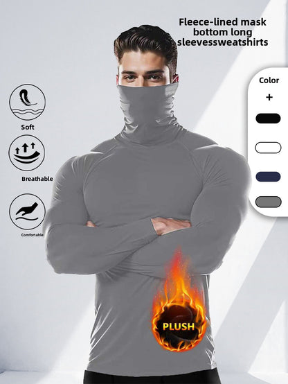 Coated fleece jacket with a hood
