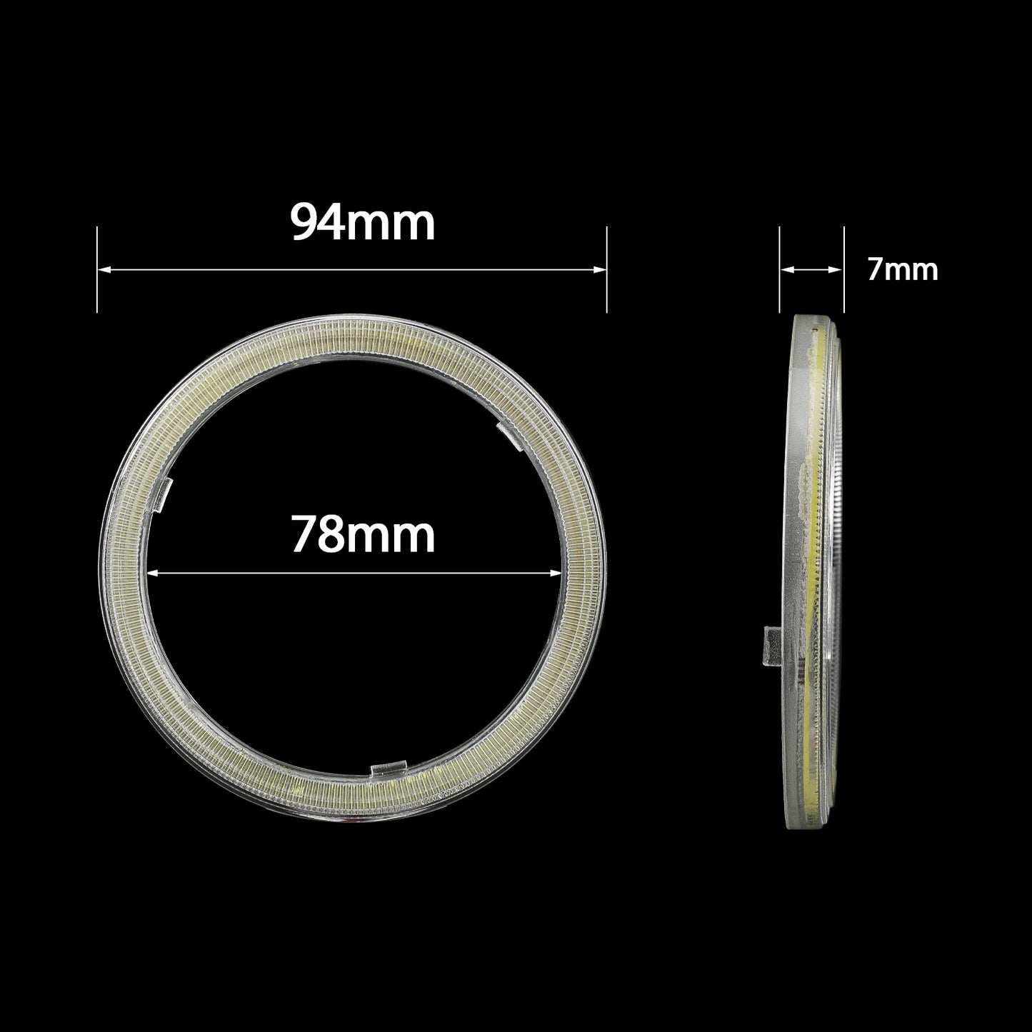 COB LED Angel Eye Halo Ring for Car Headlights
