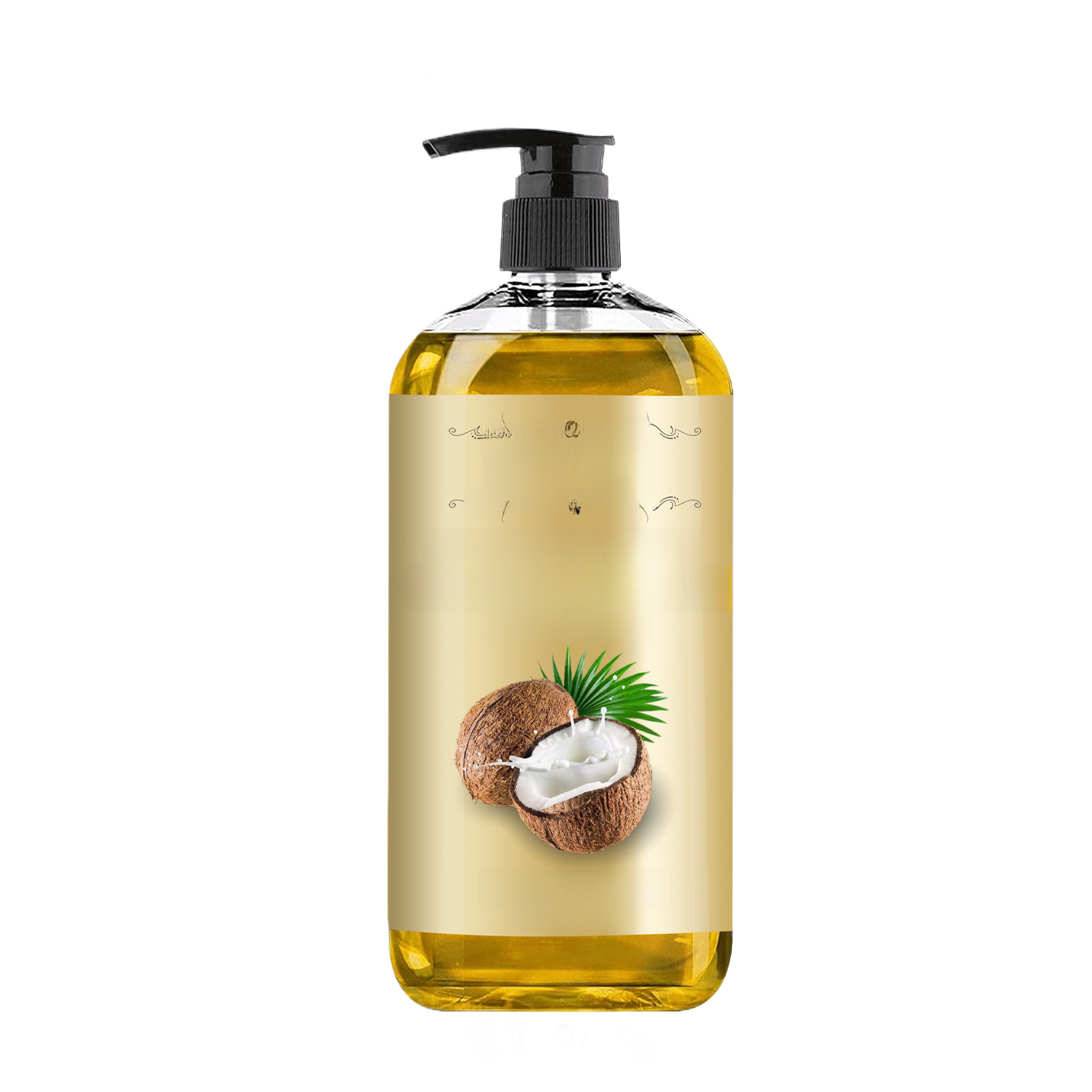 Coconut massage oil diluted with base oil