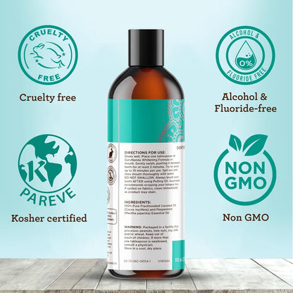 Coconut Oil Mouthwash with Tongue Cleaner