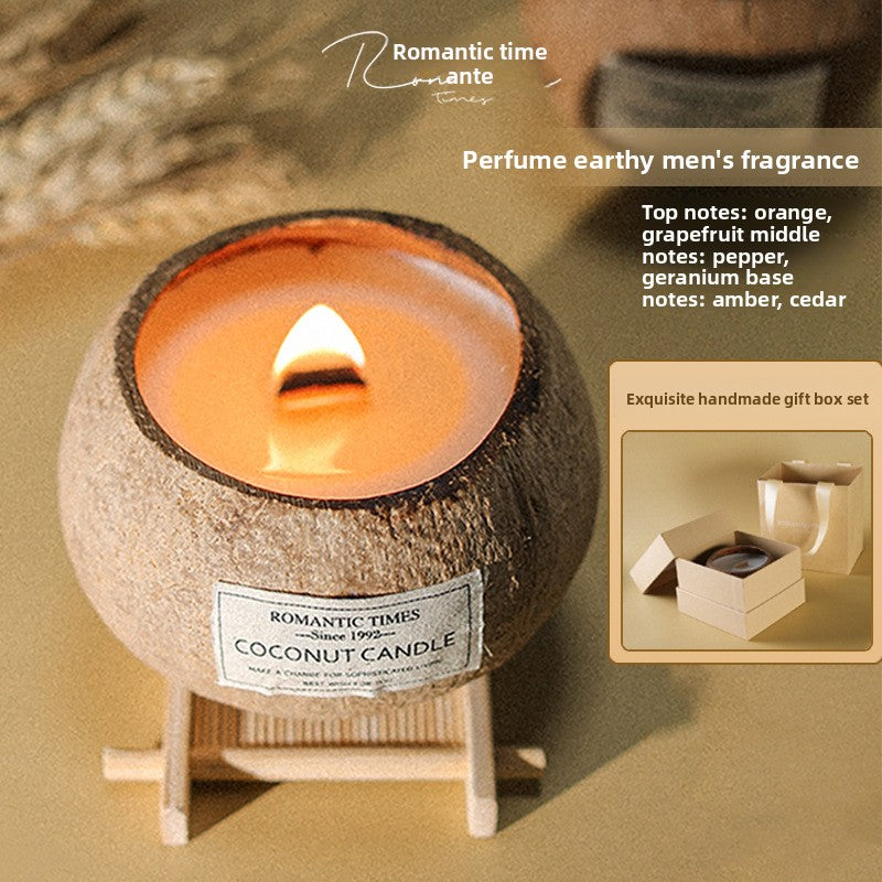 Coconut Shell Scented Candle Gift Set
