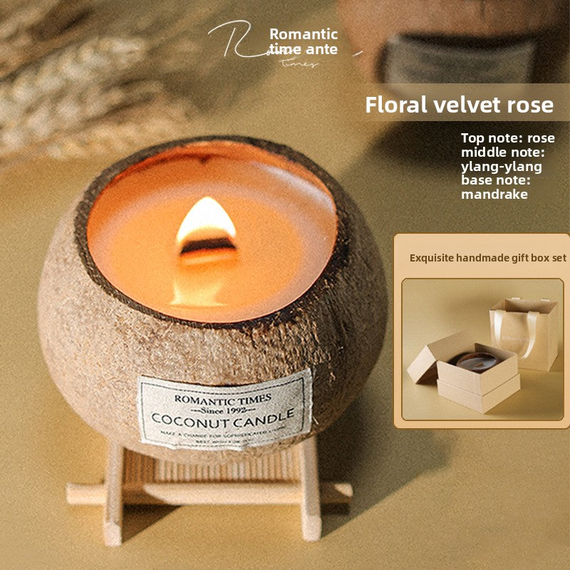 Coconut Shell Scented Candle Gift Set