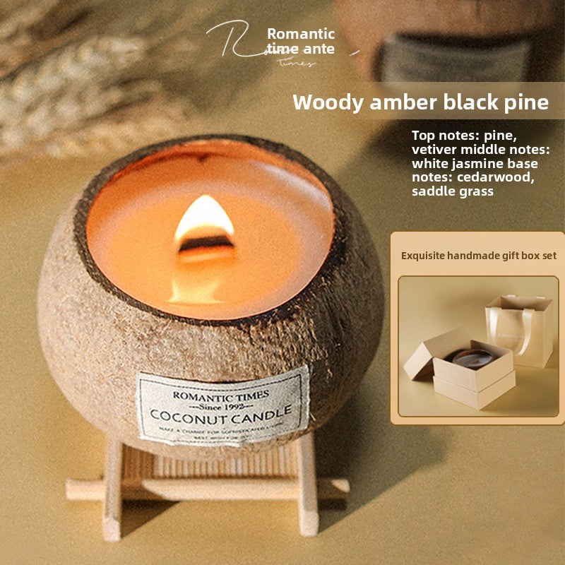 Coconut Shell Scented Candle Gift Set