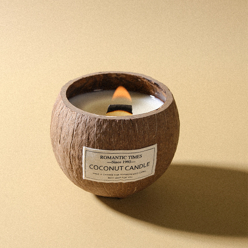 Coconut Shell Scented Candle Gift Set