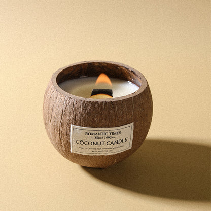 Coconut Shell Scented Candle Gift Set
