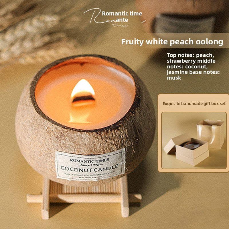 Coconut Shell Scented Candle Gift Set