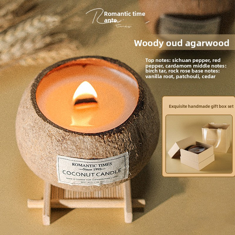 Coconut Shell Scented Candle Gift Set