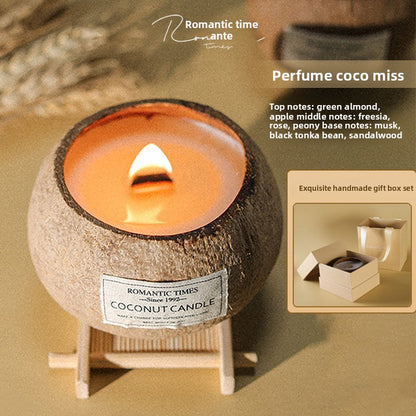 Coconut Shell Scented Candle Gift Set
