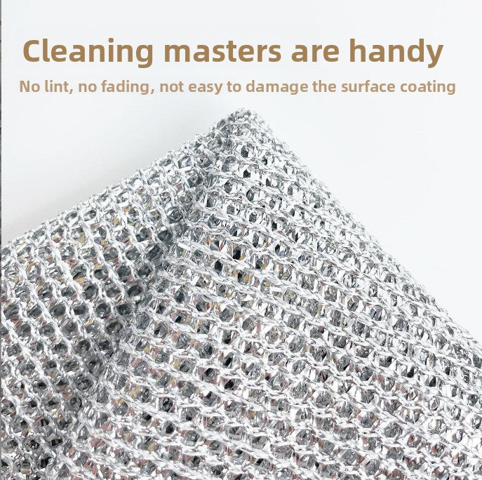 Coconut shell silver thread dishcloth, single-layer and double-layer dishcloth