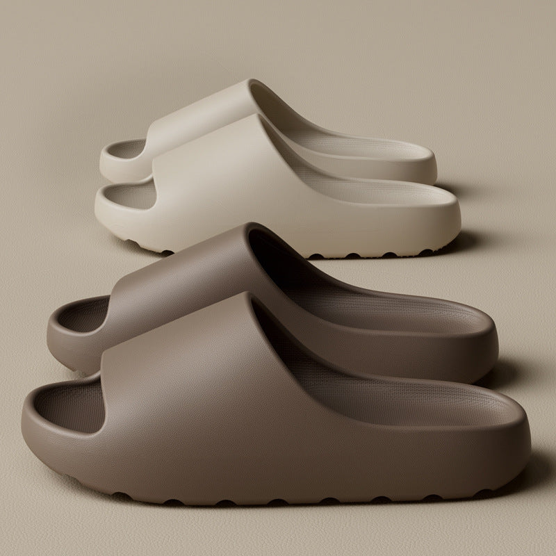 Coconut slippers for men, thick-soled EVA flip-flops with a feeling of stepping on feces